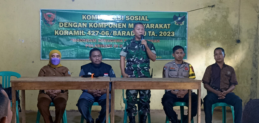 Komunikasi Sosial Danramil 0427-06/Baradatu